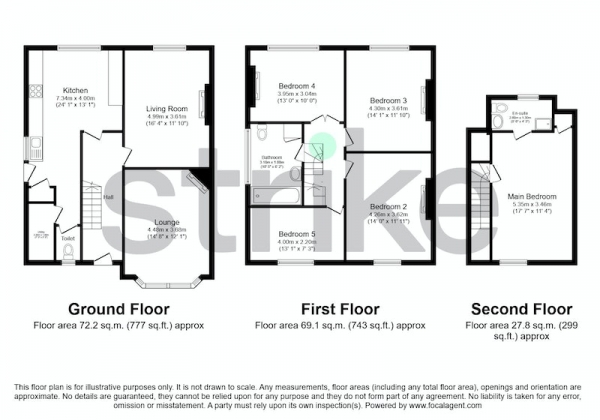 Floor Plan for 5 Bedroom Detached House for Sale in Timber Hill Road, Caterham, Surrey, CR3, CR3, 6LD -  &pound800,000
