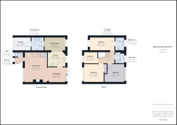 Floor Plan for 4 Bedroom Semi-Detached House for Sale in Gibson Drive, Leeds, West Yorkshire, LS15, LS15, 9BG - Offers in Excess of &pound320,000
