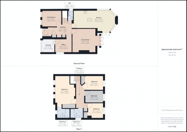 Floor Plan for 4 Bedroom Detached House for Sale in Virginia Close, Wakefield, West Yorkshire, WF3, WF3, 3TB - Offers in Excess of &pound410,000