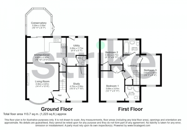 Floor Plan Image for 4 Bedroom Detached House for Sale in Bodnant Close, Crewe, Cheshire West and Chester, CW1