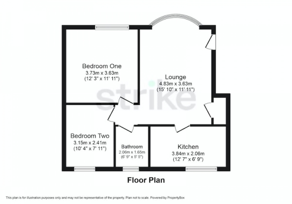 Floor Plan Image for 2 Bedroom Flat for Sale in Pighue Lane, Liverpool, Merseyside, L13