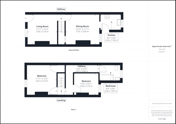 Floor Plan for 2 Bedroom Terraced House for Sale in Abbott Street, Doncaster, South Yorkshire, DN4, DN4, 0AT -  &pound75,000