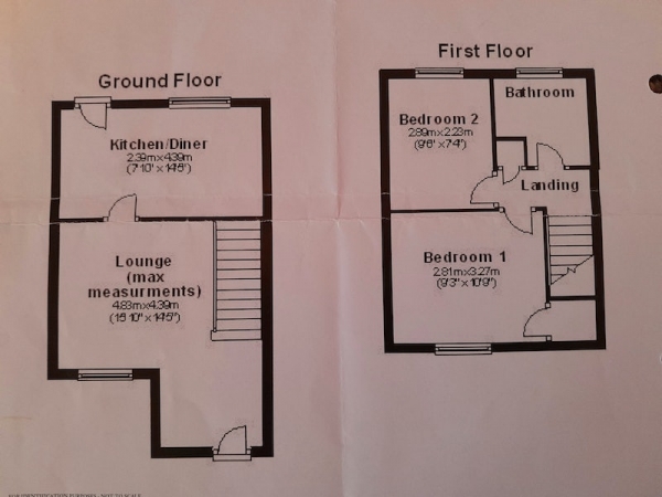 Floor Plan for 2 Bedroom Semi-Detached House for Sale in Taylors Bridge Road, Wigston, Leicestershire, LE18, LE18, 4NL - Offers in Excess of &pound210,000