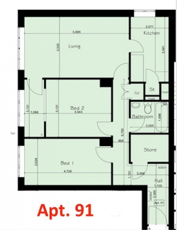 Floor Plan Image for 2 Bedroom Flat for Sale in Fernhill Road, Bootle, Merseyside, L20
