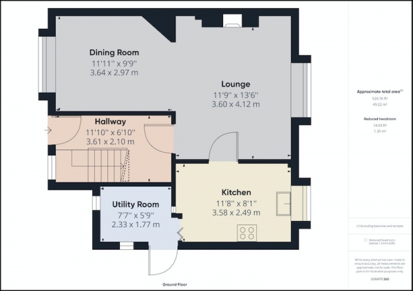 Floor Plan for 3 Bedroom Semi-Detached House for Sale in Dunsley Terrace, Pontefract, West Yorkshire, WF9, WF9, 3ET - Guide Price &pound100,000