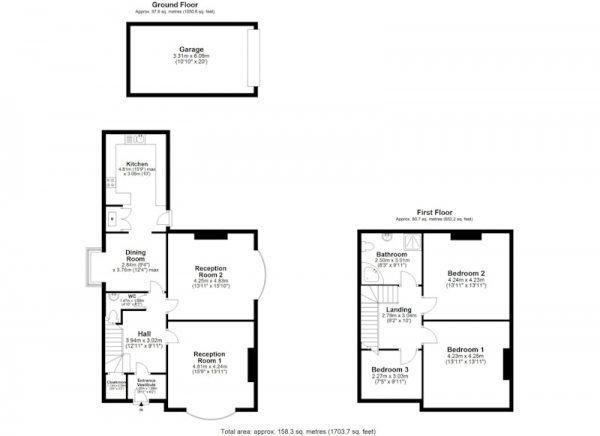 Floor Plan Image for 3 Bedroom Detached House for Sale in Egerton Road, Preston, Lancashire, PR2