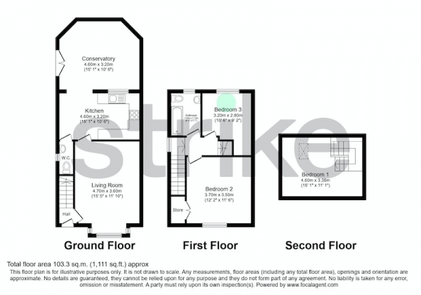 Floor Plan Image for 2 Bedroom Terraced House for Sale in Hodges Street, Wigan, Greater Manchester, WN6