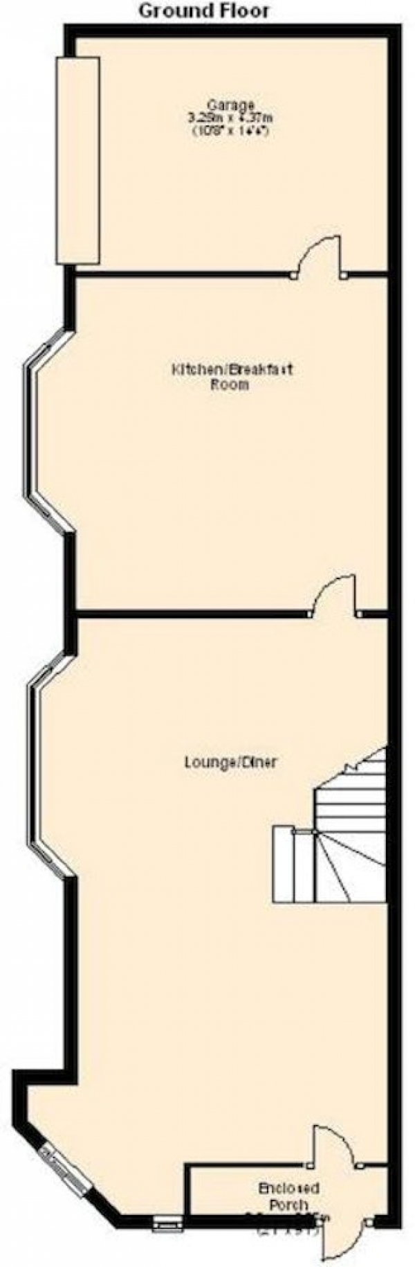 Floor Plan Image for 3 Bedroom Terraced House for Sale in Vine Street, Manchester, Greater Manchester, M18