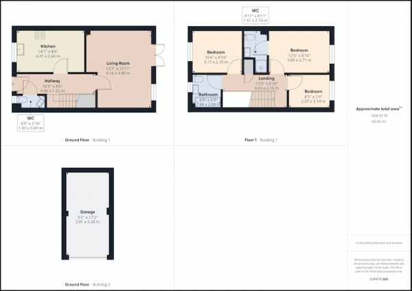 Floor Plan Image for 3 Bedroom Terraced House for Sale in Lakeside Close, Chesterfield, Derbyshire, S41