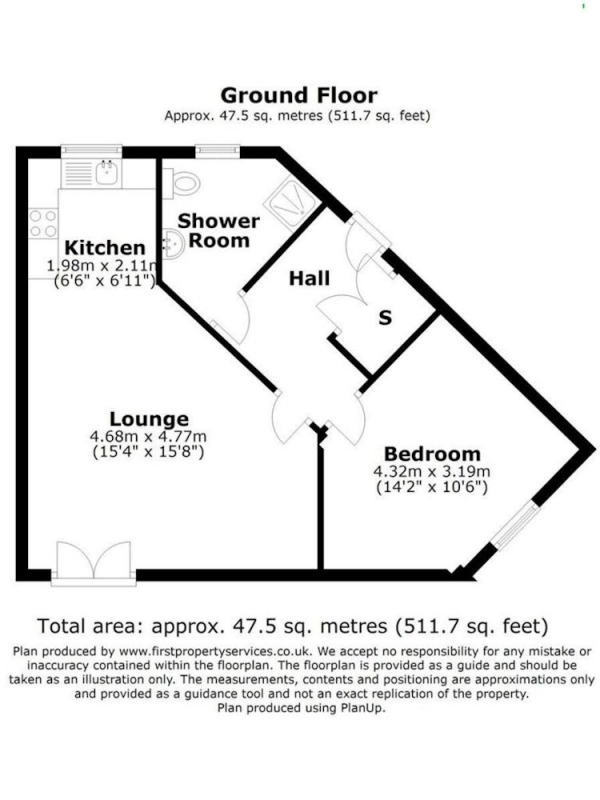 Floor Plan Image for 1 Bedroom Maisonette for Sale in Greenhead Street, Stoke-on-Trent, Staffordshire, ST6