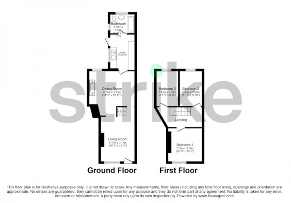 Floor Plan Image for 3 Bedroom End of Terrace House for Sale in New Road, Dartford, Kent, DA4