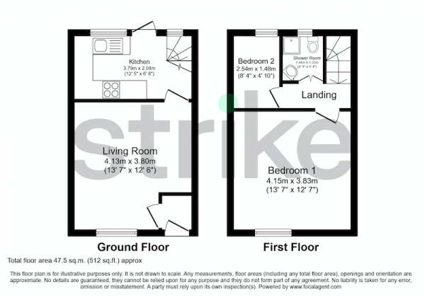 Floor Plan Image for 2 Bedroom Terraced House for Sale in Healey Street, Blackpool, Lancashire, FY3