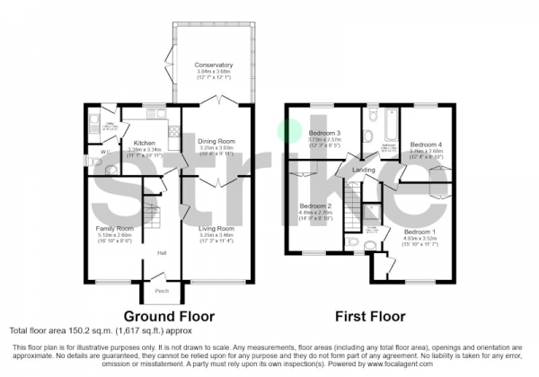 Floor Plan Image for 4 Bedroom Detached House for Sale in Balmoral Way, Prescot, Merseyside, L34