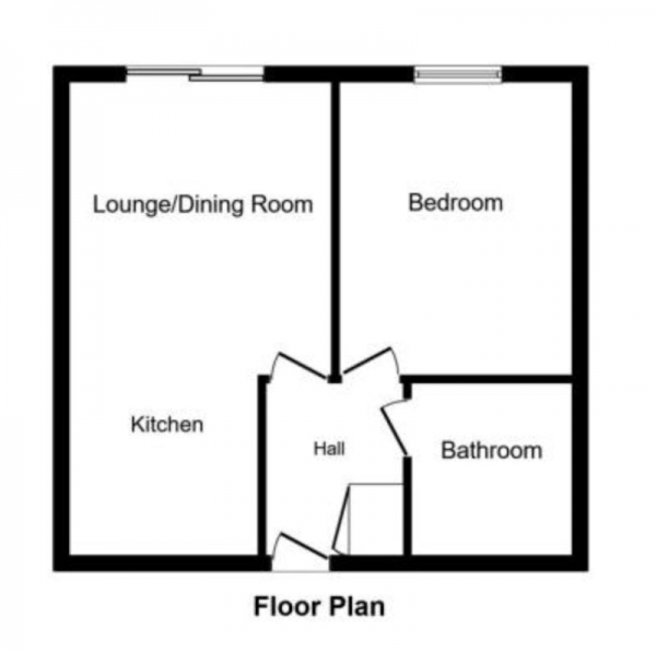 Floor Plan Image for 1 Bedroom Flat for Sale in Lower Chatham Street, Manchester, Greater Manchester, M1