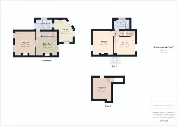 Floor Plan Image for 3 Bedroom Semi-Detached House for Sale in Booth Street, Rotherham, South Yorkshire, S61