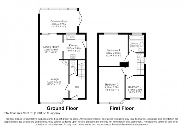 Floor Plan Image for 3 Bedroom Semi-Detached House for Sale in Chestnut Avenue, Leicester, Leicestershire, LE5