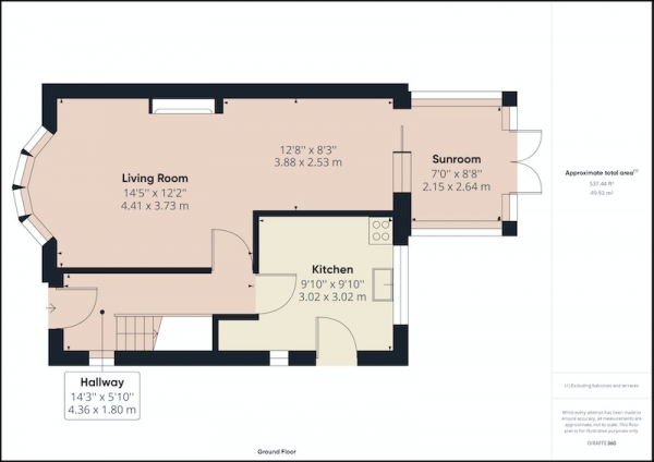 Floor Plan Image for 3 Bedroom Semi-Detached House for Sale in Park Road, Chesterfield, Derbyshire, S42
