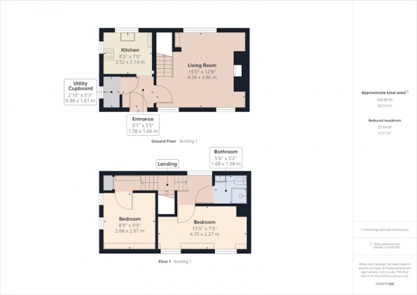 Floor Plan for 2 Bedroom Semi-Detached House for Sale in Farthing Lane, Sutton Coldfield, Warwickshire, B76, B76, 9HE - OIRO &pound260,000