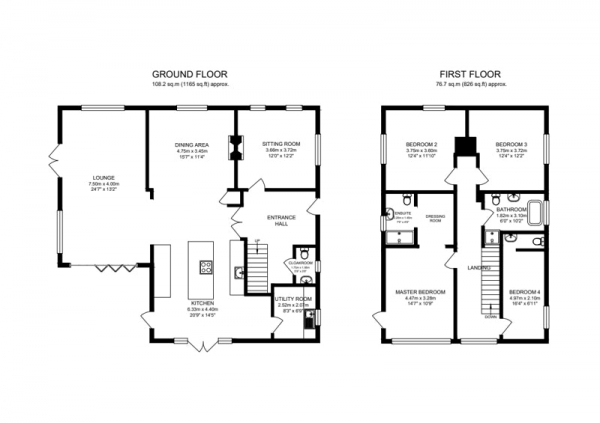 Floor Plan Image for 4 Bedroom Detached House for Sale in Lincoln Road, Louth, Lincolnshire, LN11