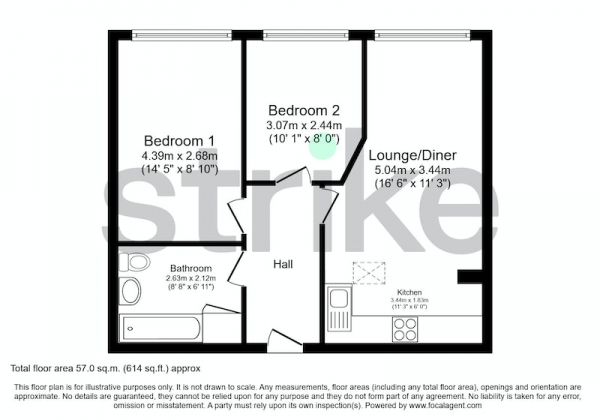 Floor Plan Image for 2 Bedroom Flat for Sale in Bethnal Green Road, London, London, E2