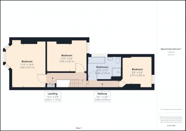 Floor Plan for 3 Bedroom Terraced House for Sale in Haddon Avenue, Orrell Park, Liverpool, L9, L9, 3BR - Offers in Excess of &pound160,000