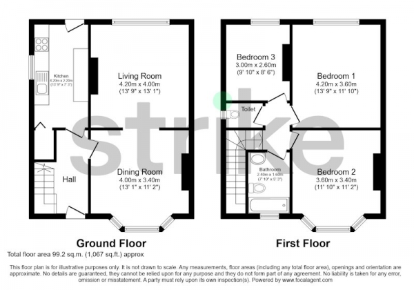 Floor Plan Image for 3 Bedroom Semi-Detached House for Sale in Kingsway, Manchester, Greater Manchester, M19