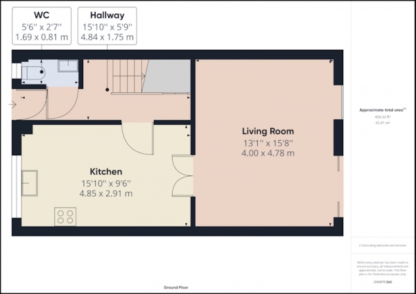 Floor Plan Image for 3 Bedroom Terraced House for Sale in Bell Road, Leeds, West Yorkshire, LS13