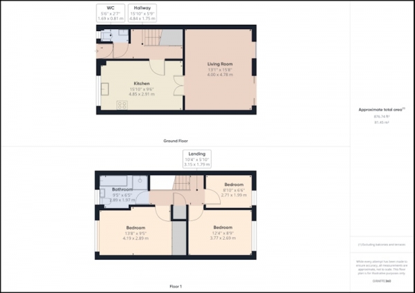 Floor Plan Image for 3 Bedroom Terraced House for Sale in Bell Road, Leeds, West Yorkshire, LS13