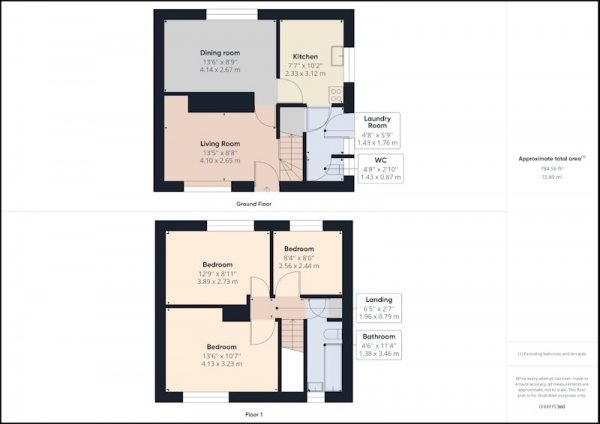 Floor Plan Image for 3 Bedroom Semi-Detached House for Sale in Oldroyd Avenue, Barnsley, South Yorkshire, S72