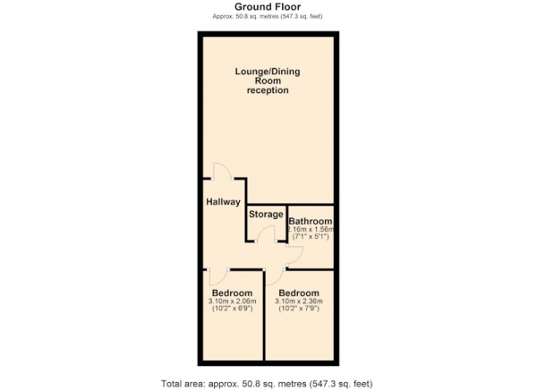 Floor Plan Image for 2 Bedroom Flat for Sale in Gilmartin Grove, Liverpool, Merseyside, L6