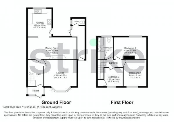 Floor Plan Image for 3 Bedroom Terraced House for Sale in Irvine Road, Walsall, West Midlands, WS3