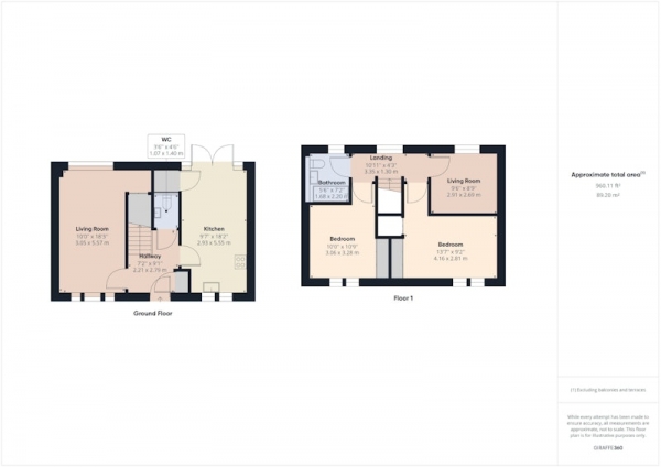 Floor Plan Image for 3 Bedroom Semi-Detached House for Sale in Park Lane, Knutsford, Cheshire, WA16