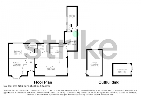 Floor Plan Image for 2 Bedroom Semi-Detached House for Sale in Warwick Drive, Kendal, Lancashire, LA8