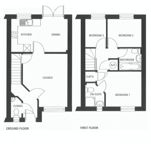 Floor Plan Image for 3 Bedroom Semi-Detached House for Sale in Garston Crescent, Newton-le-Willows, Cheshire, WA12