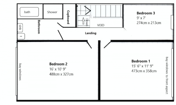 Floor Plan Image for 3 Bedroom Semi-Detached House for Sale in Cornwall Avenue, Blackpool, Lancashire, FY2