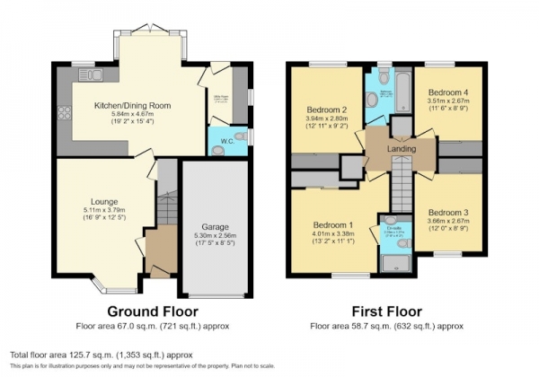 Floor Plan Image for 4 Bedroom Detached House for Sale in Goodison Road, Rotherham, South Yorkshire, S63