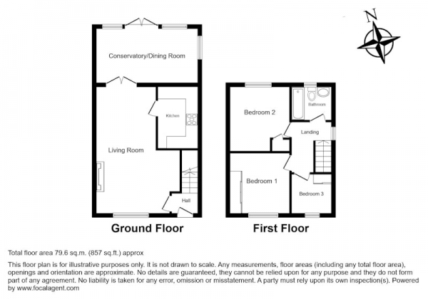 Floor Plan Image for 3 Bedroom Semi-Detached House for Sale in Holbeck Avenue, Rochdale, Greater Manchester, OL12