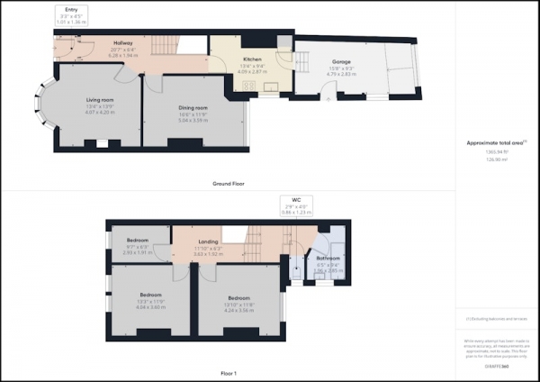 Floor Plan Image for 3 Bedroom Terraced House for Sale in Whitley Road, Whitley Bay, Tyne and Wear, NE26