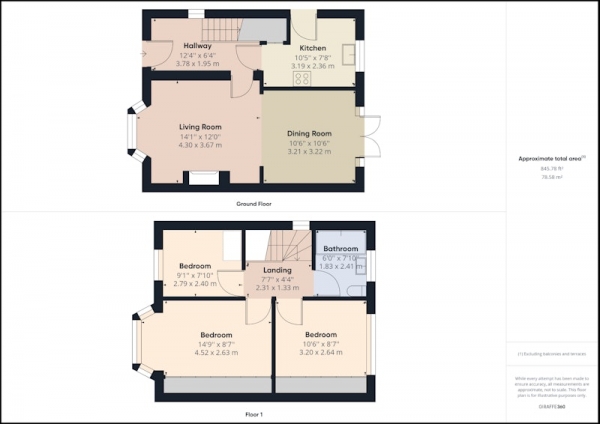 Floor Plan Image for 3 Bedroom Semi-Detached House for Sale in Clifton Crescent, Sheffield, South Yorkshire, S9