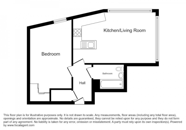 Floor Plan Image for 1 Bedroom Flat for Sale in Great Ancoats Street, Manchester, Greater Manchester, M4