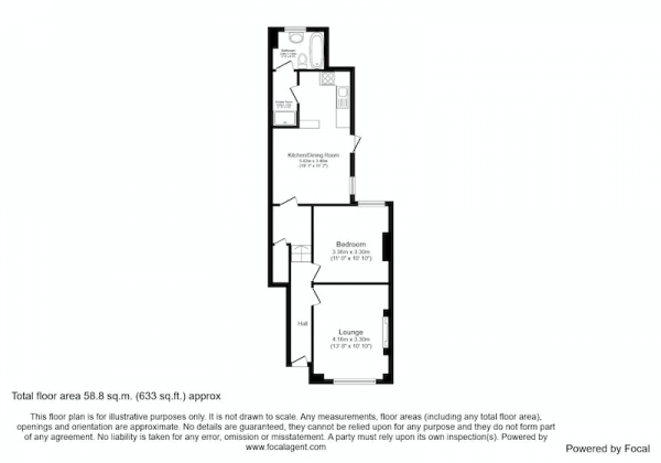 Floor Plan Image for 1 Bedroom Flat for Sale in Althea Street, London, London, SW6