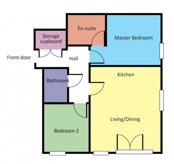 Floor Plan Image for 2 Bedroom Flat for Sale in Somerset Close, Derby, Derbyshire, DE22