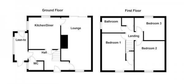 Floor Plan Image for 3 Bedroom Semi-Detached House for Sale in Wellfield Road, Stoke-on-Trent, Staffordshire, ST2