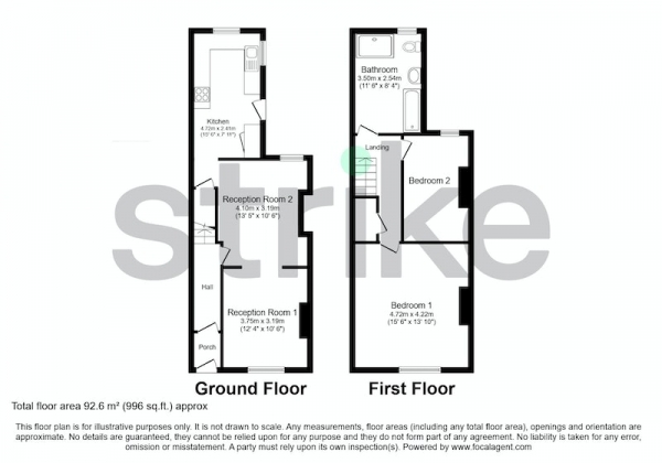 Floor Plan Image for 2 Bedroom Terraced House for Sale in John Street, Workington, Cumbria, CA14