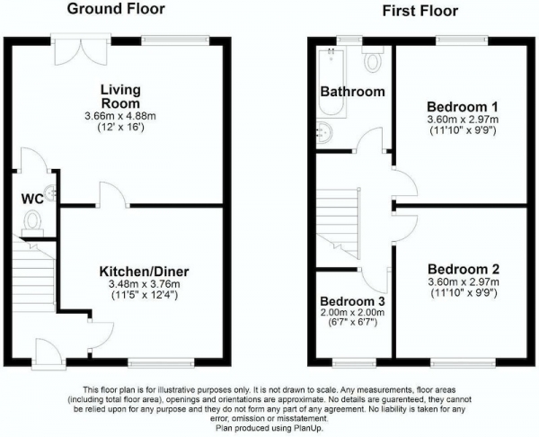 Floor Plan Image for 3 Bedroom Semi-Detached House for Sale in Rotherham Road, Mansfield, Derbyshire, NG19