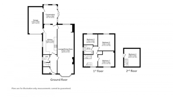 Floor Plan Image for 4 Bedroom Semi-Detached House for Sale in The Avenue, Aylesford, Kent, ME20