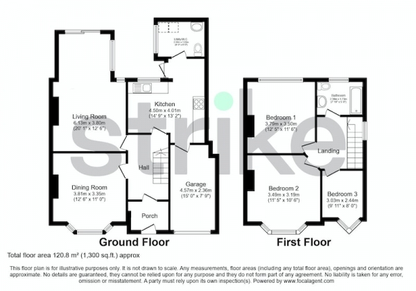 Floor Plan Image for 3 Bedroom Semi-Detached House for Sale in Cromwell Road, Northwich, Cheshire, CW8