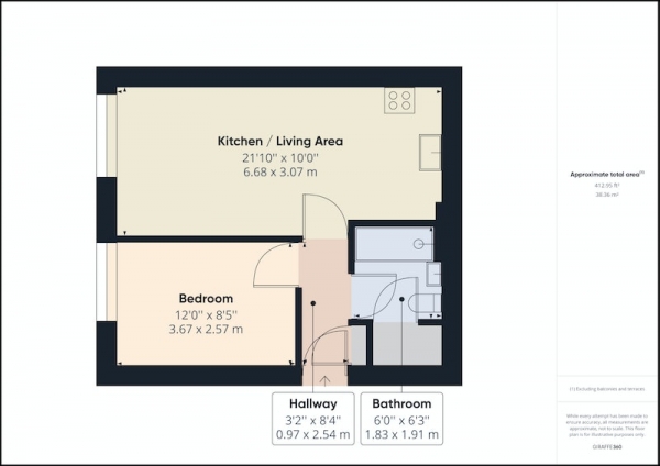 Floor Plan Image for 1 Bedroom Flat for Sale in Wool Road, Dobcross, Saddleworth, Oldham, Greater Manchester, OL3