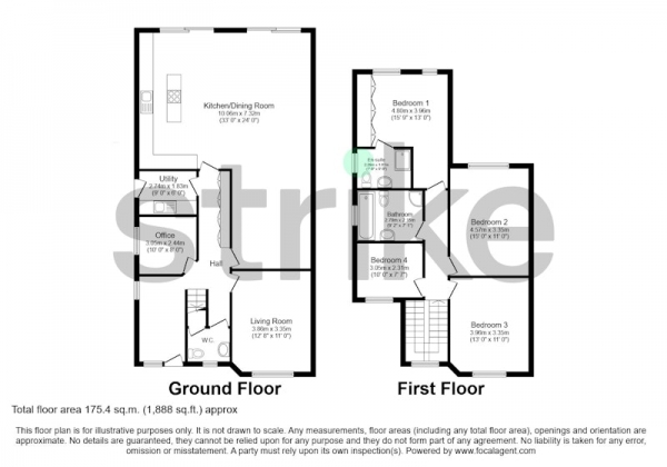 Floor Plan Image for 4 Bedroom Semi-Detached House for Sale in Beechwood Avenue, St. Albans, Hertfordshire, AL1