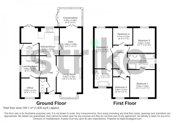 Floor Plan Image for 5 Bedroom Detached House for Sale in Spitfire Way, Stoke-on-Trent, Staffordshire, ST6